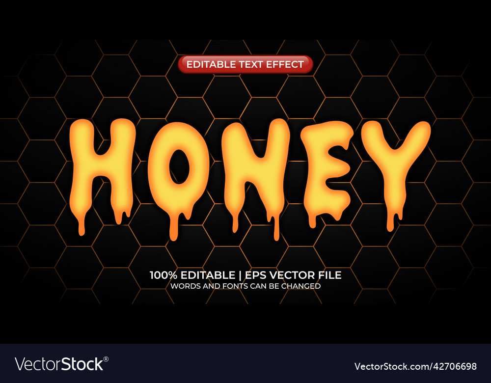 Honey - editable text effect font style