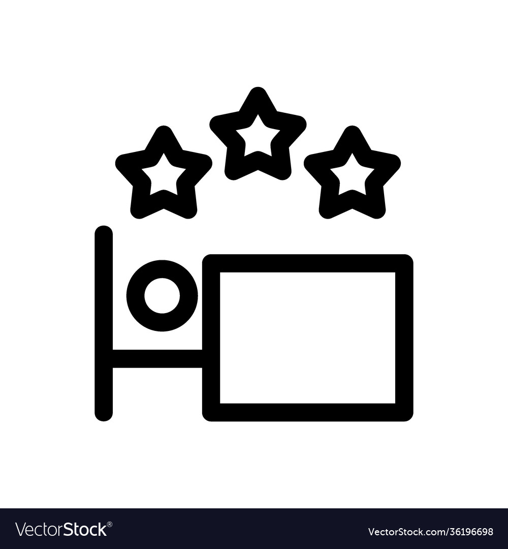 Hotel icon or logo isolated sign symbol Royalty Free Vector