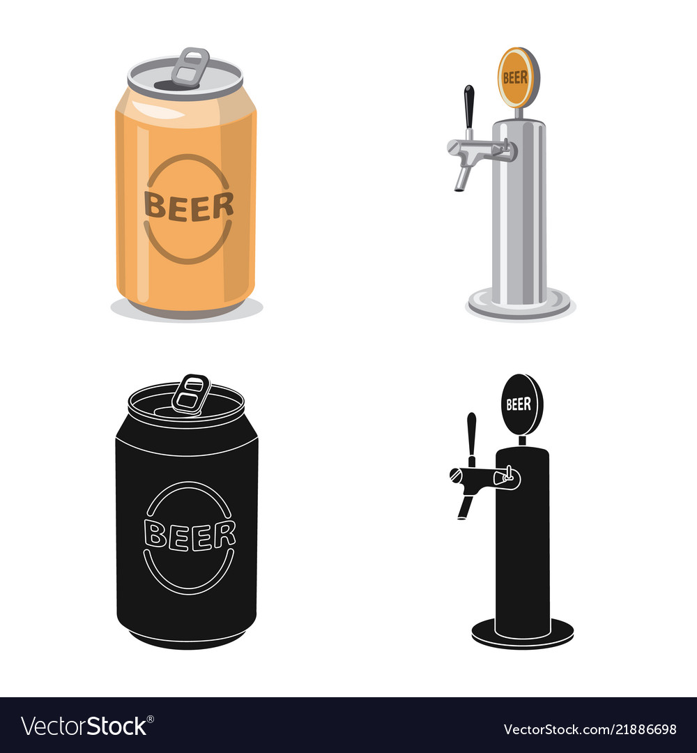 Isolated object of pub and bar symbol set