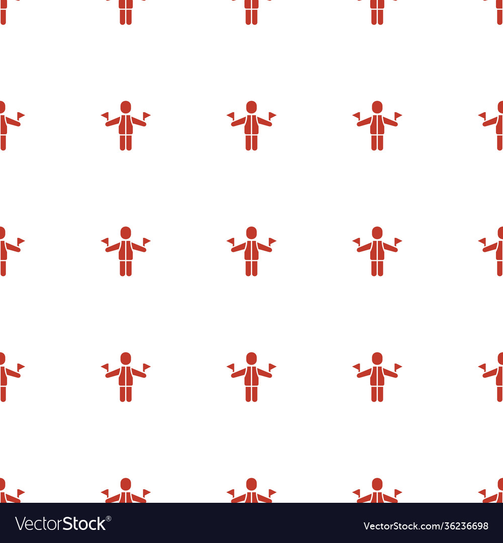 Man with flags icon pattern seamless white