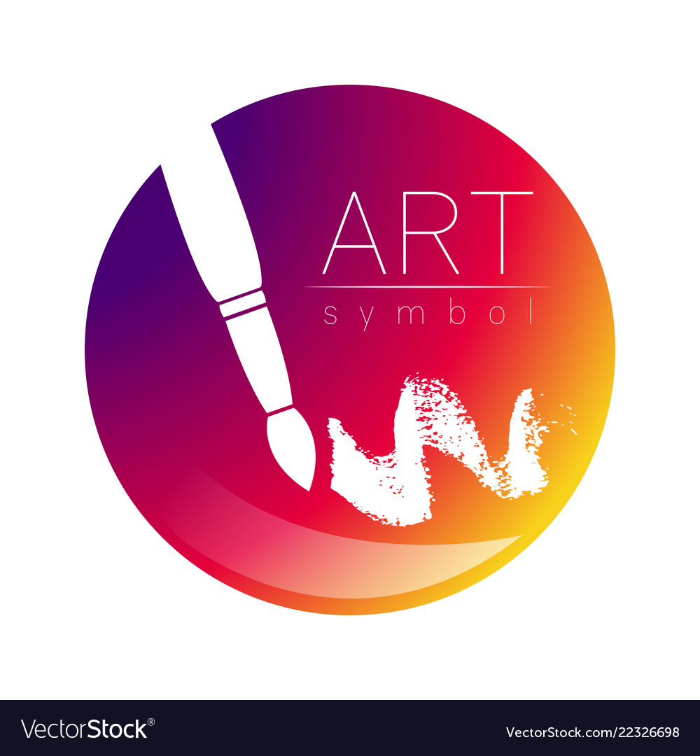 Modern Logo Sign Of Drawing Art Paint Brush Vector Image