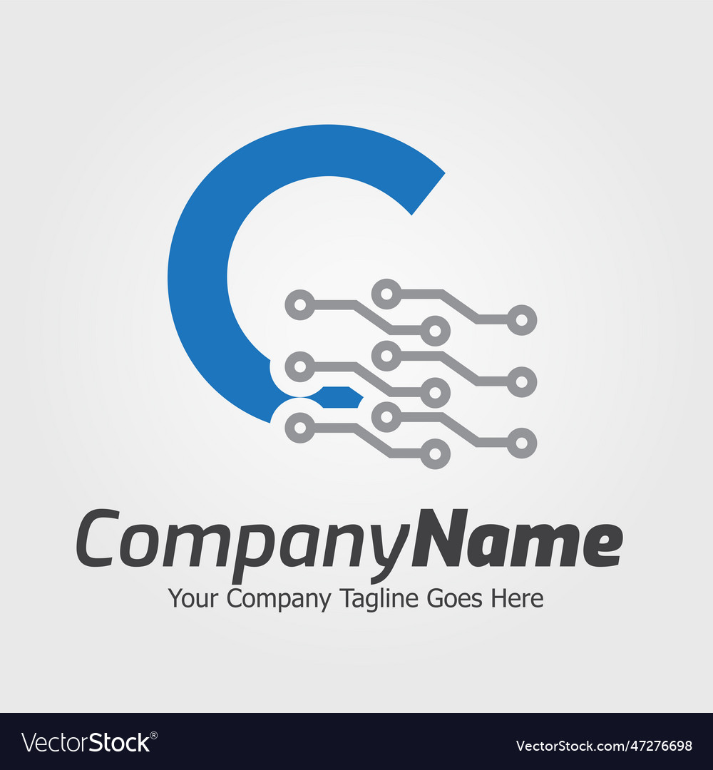 Programming code and technology logo template