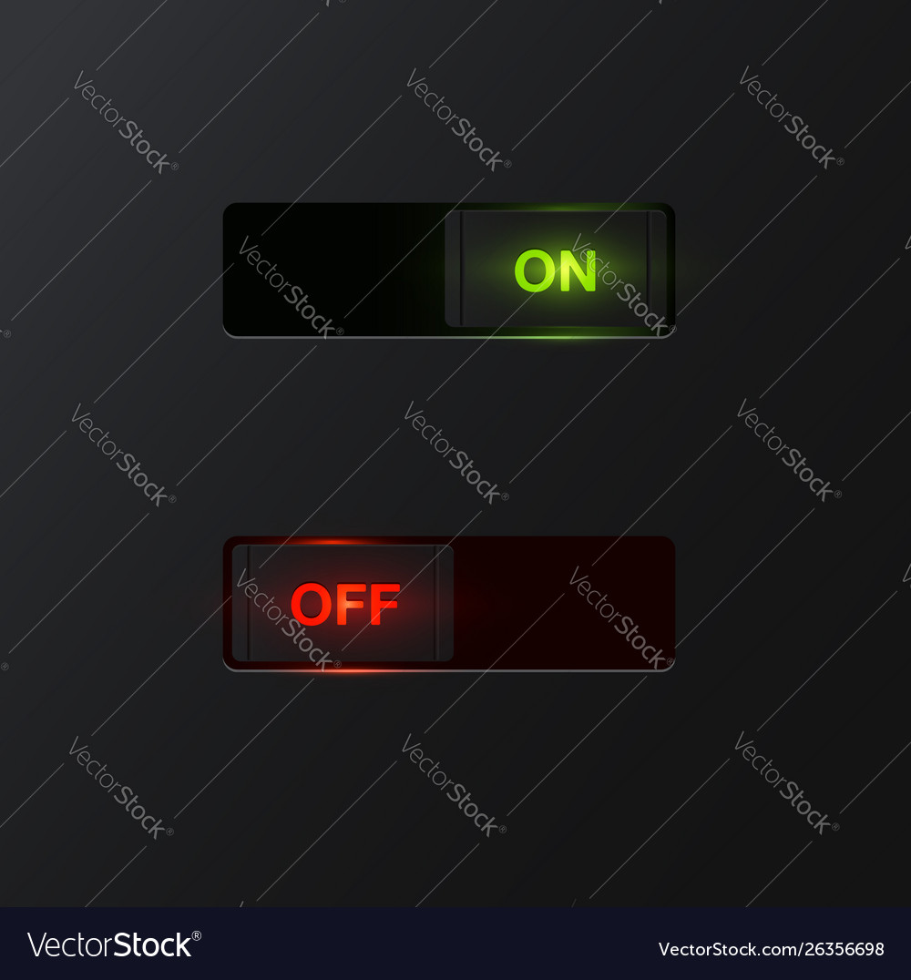 Realistic switches for web usage Vector Image Realistic switches for web usage