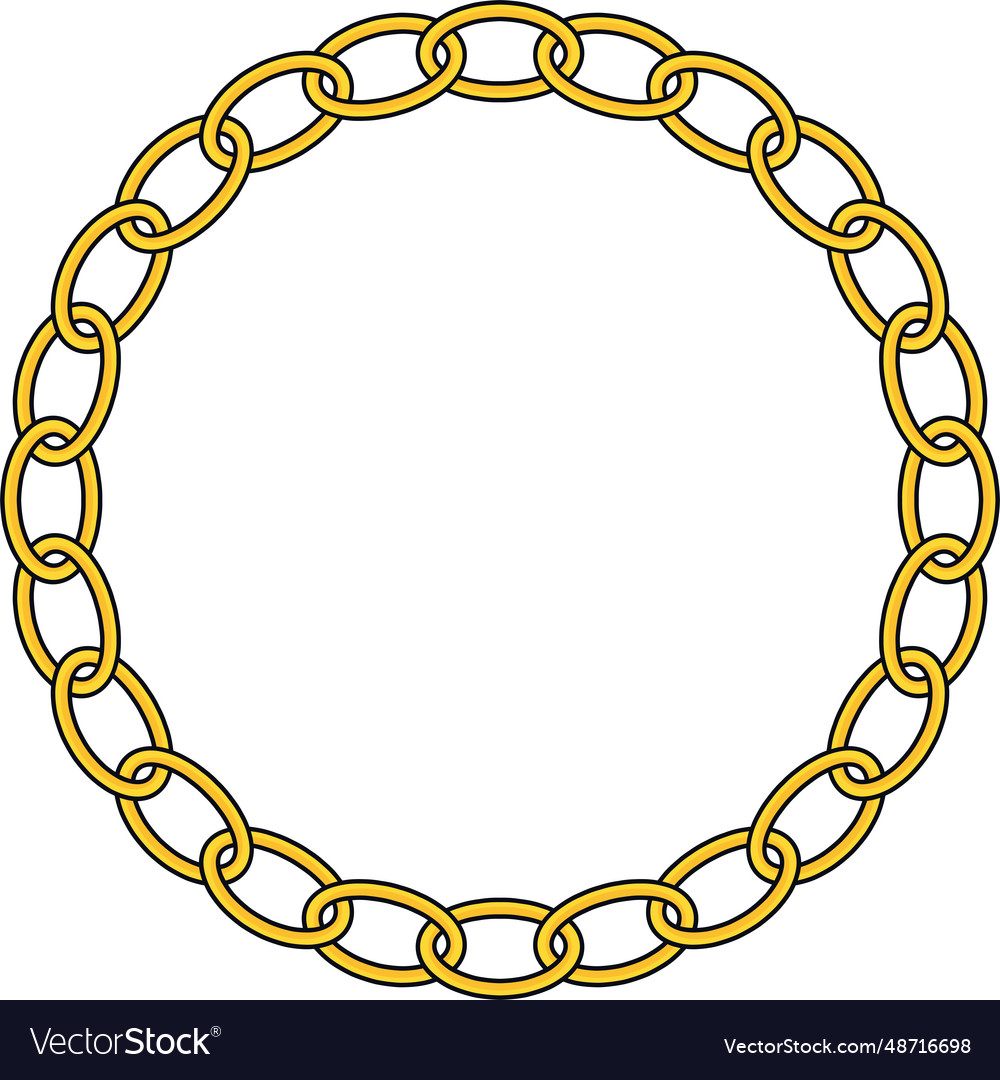 Round chain frame circle chains border boho