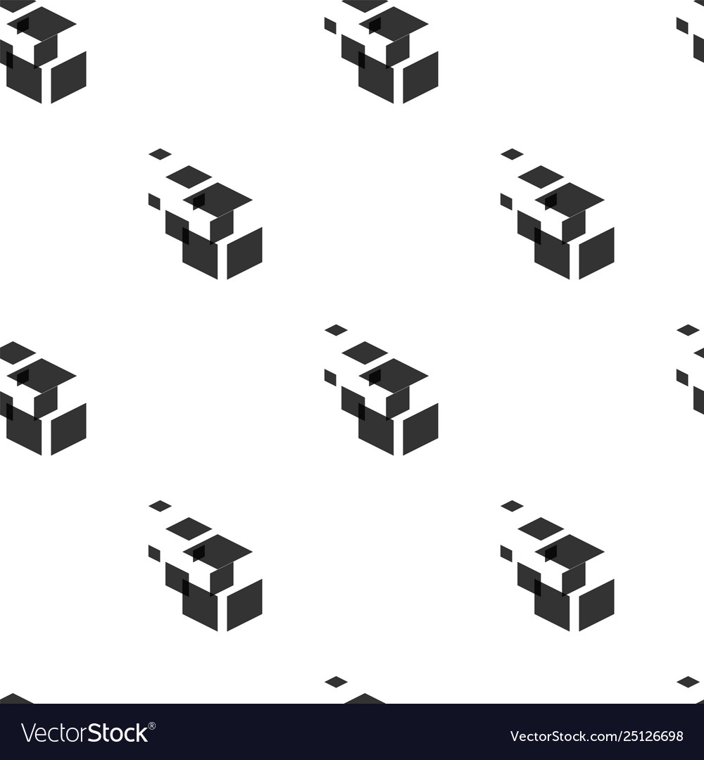 Seamless cube like geometric pattern from shape vector image Seamless cube like geometric pattern from shape