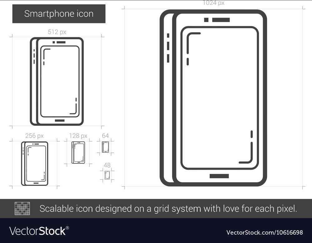 Smartphone line icon