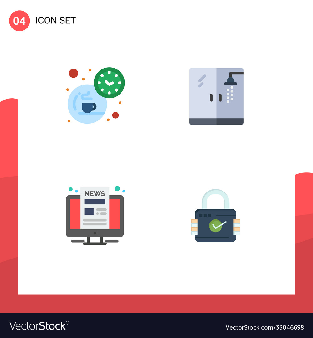User interface pack 4 basic flat icons