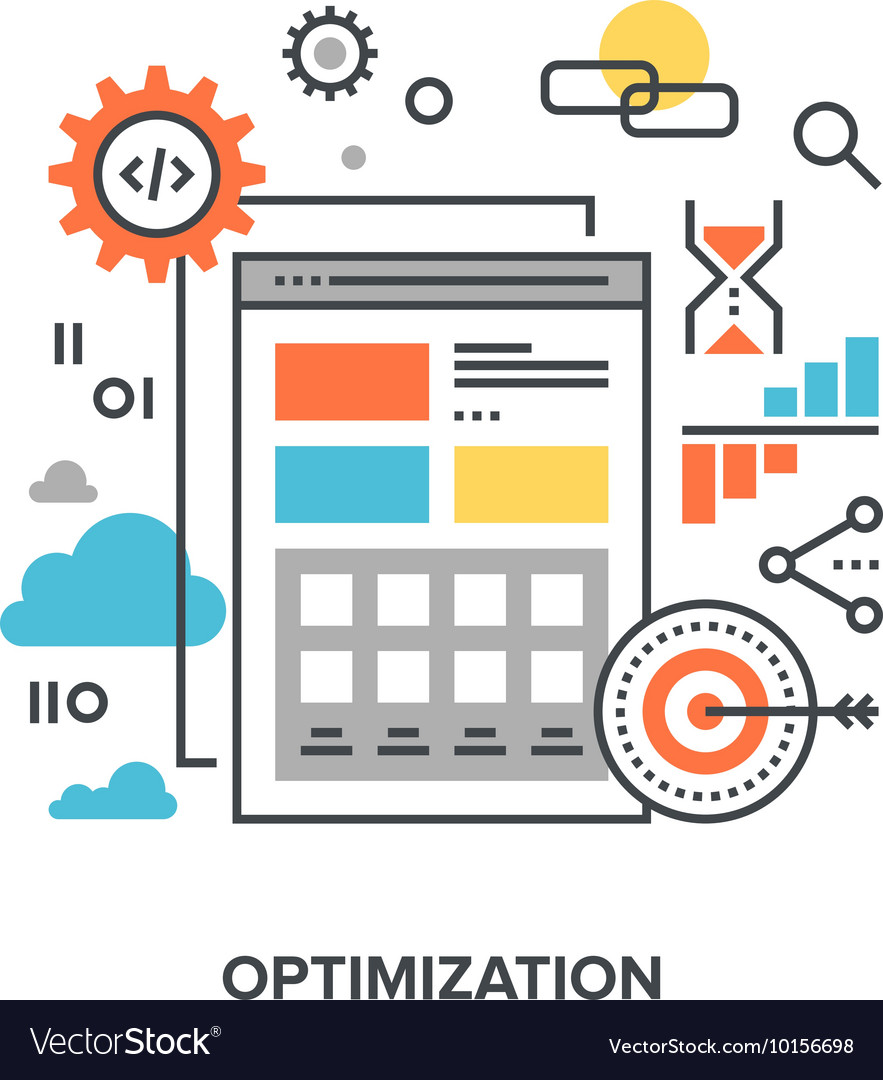 Web optimization concept Royalty Free Vector Image
