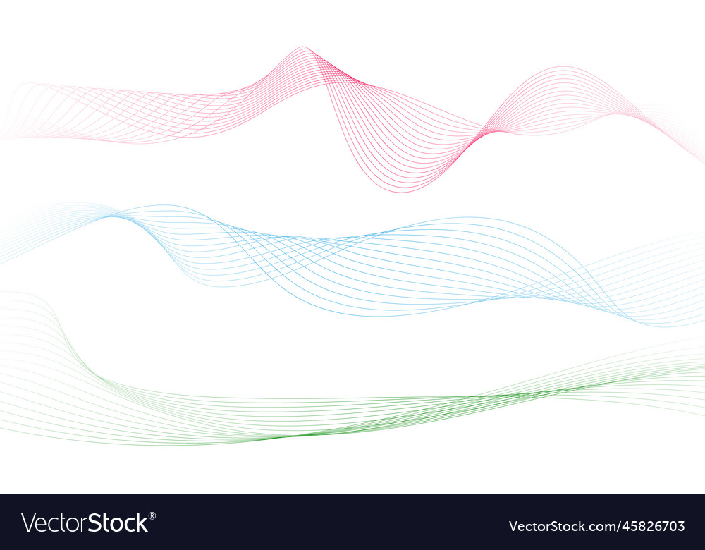 Abstract colorful wave element for design vector image Abstract colorful wave element for design