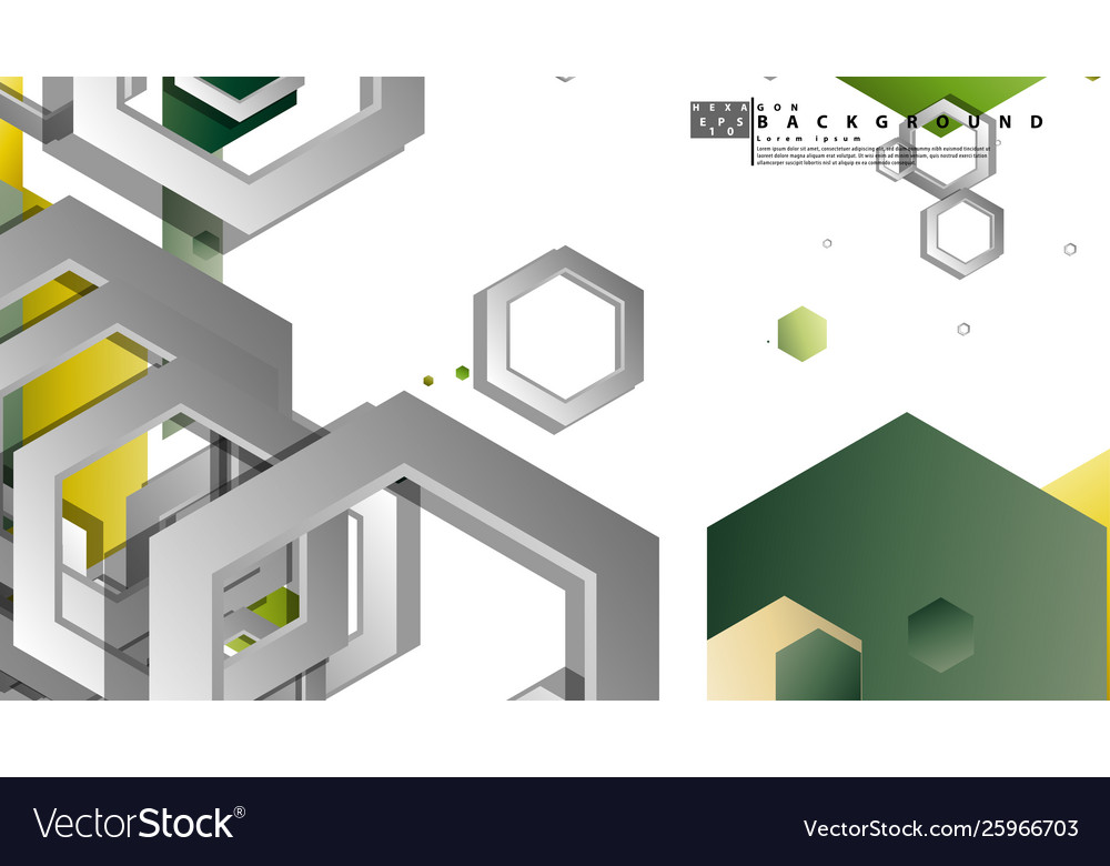 Abstract geometric background with hexagons vector image Abstract geometric background with hexagons