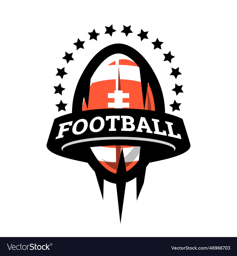 American football tournament logo emblem Vector Image