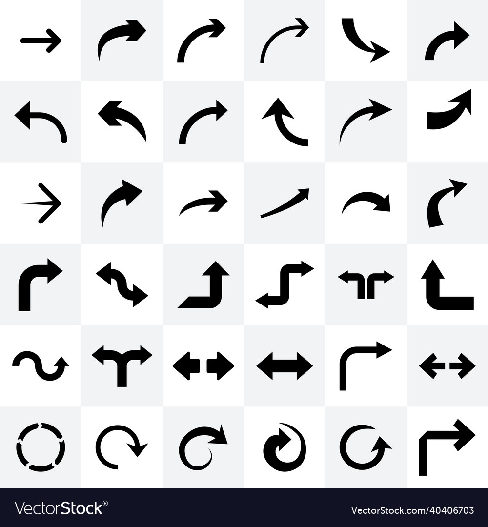 Arrow and cursor icons Vector Image Arrow and cursor icons