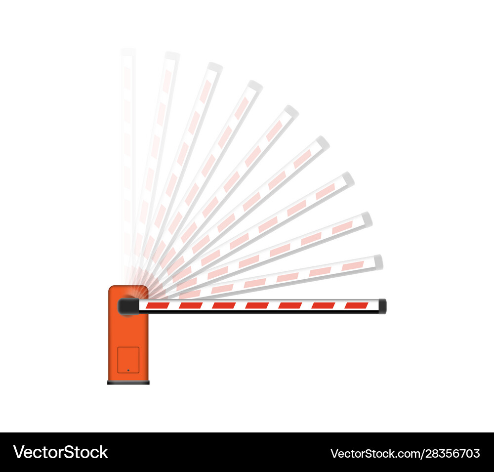 Barrier is automatic closing lowering Royalty Free Vector
