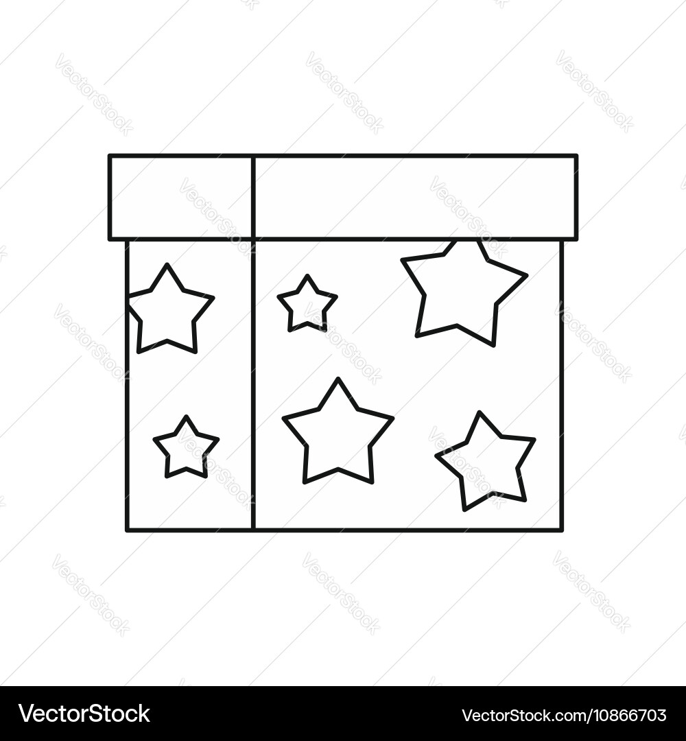 Box to perform tricks icon outline style Vector Image