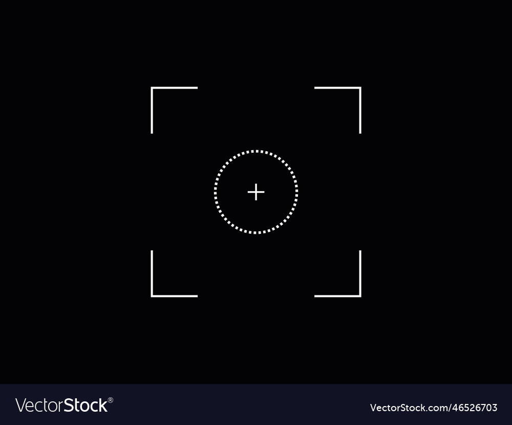 Camera square focus target Royalty Free Vector Image