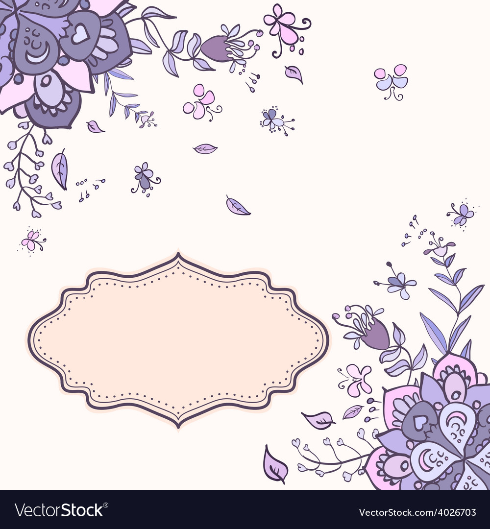 Card with template for your text