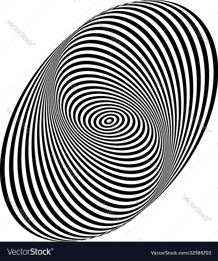 Concentric circles forming a spiral ovals Vector Image