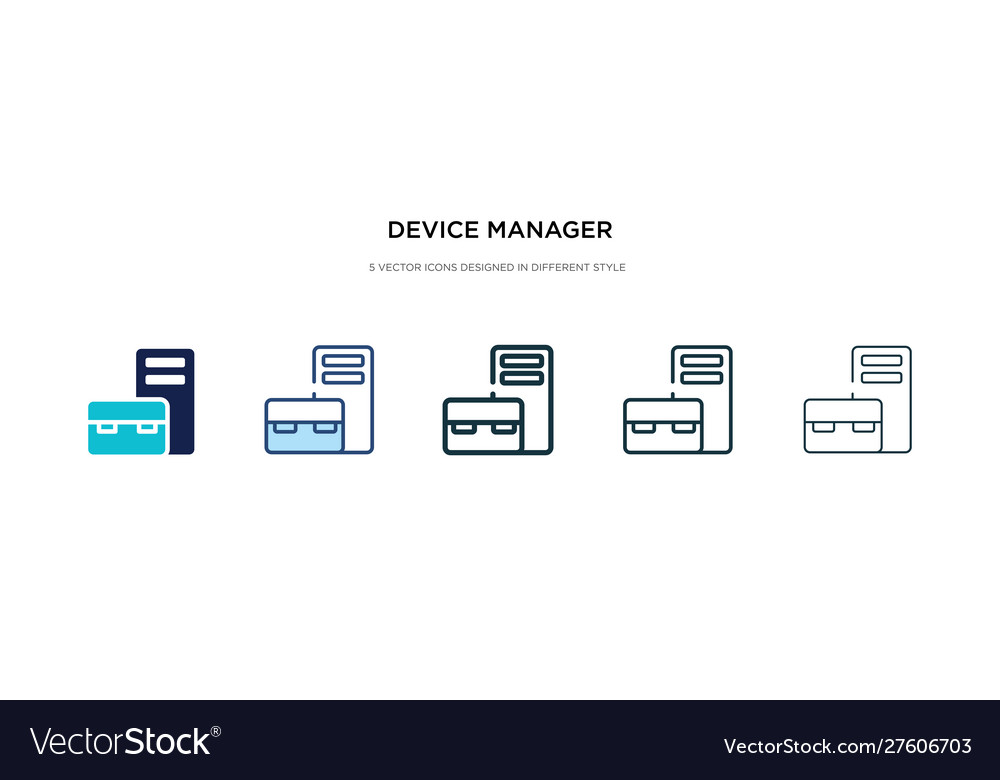 Device manager icon in different style two vector image Device manager icon in different style two