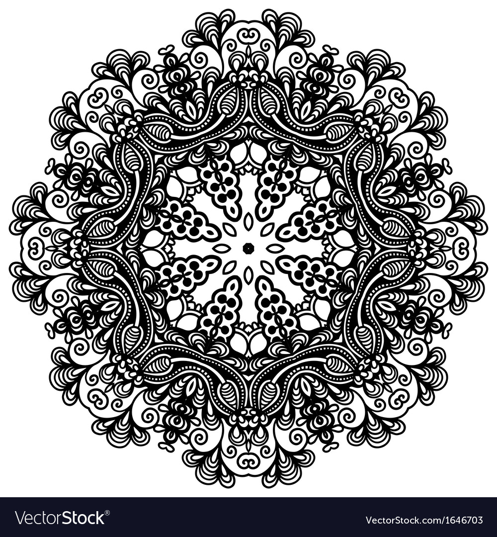 Geometric doily pattern Royalty Free Vector Image