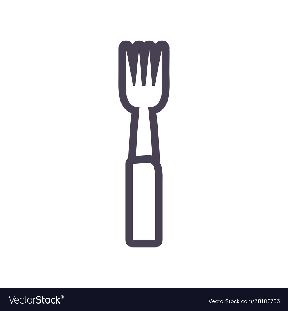 Isolated fork gradient style icon design
