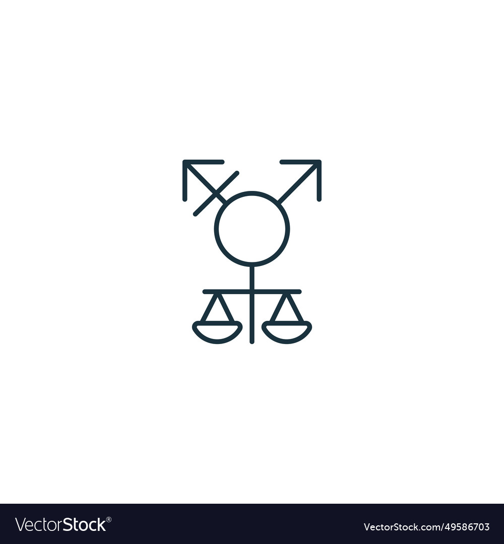 Lgbtq rights outline icon monochrome simple sign