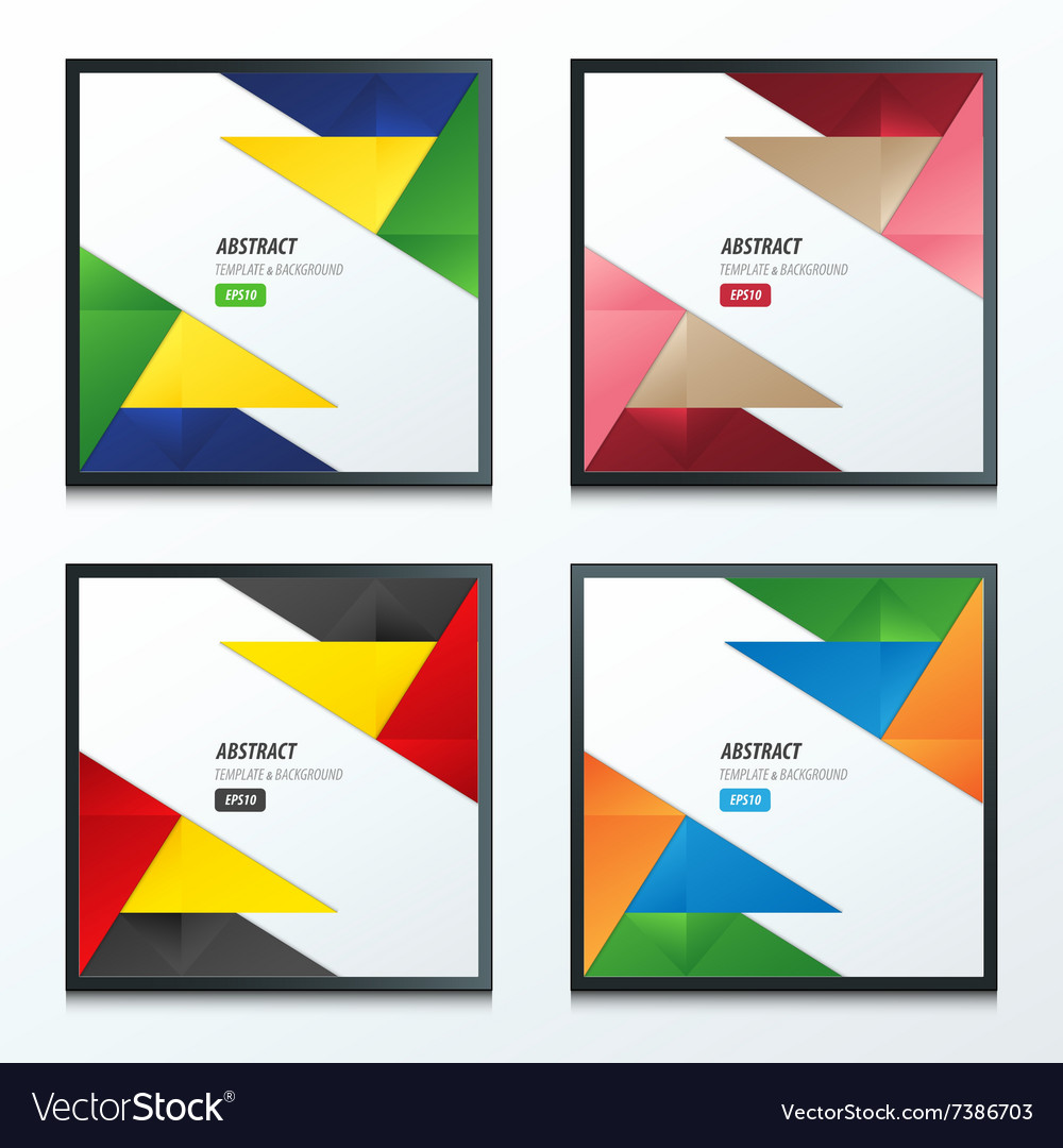 Polygons design template set 4