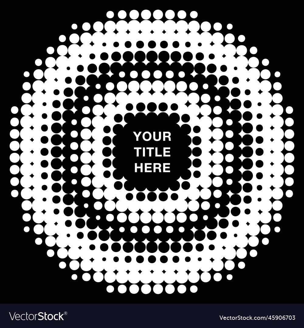 Round concentric halftone rings pattern