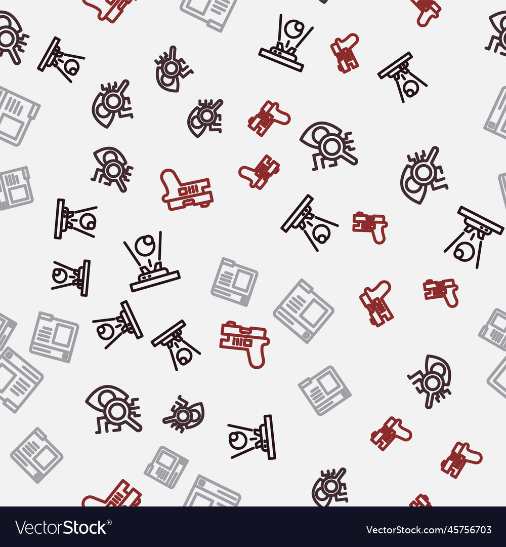 Set line hologram eye scan browser window Vector Image Set line hologram eye scan browser window
