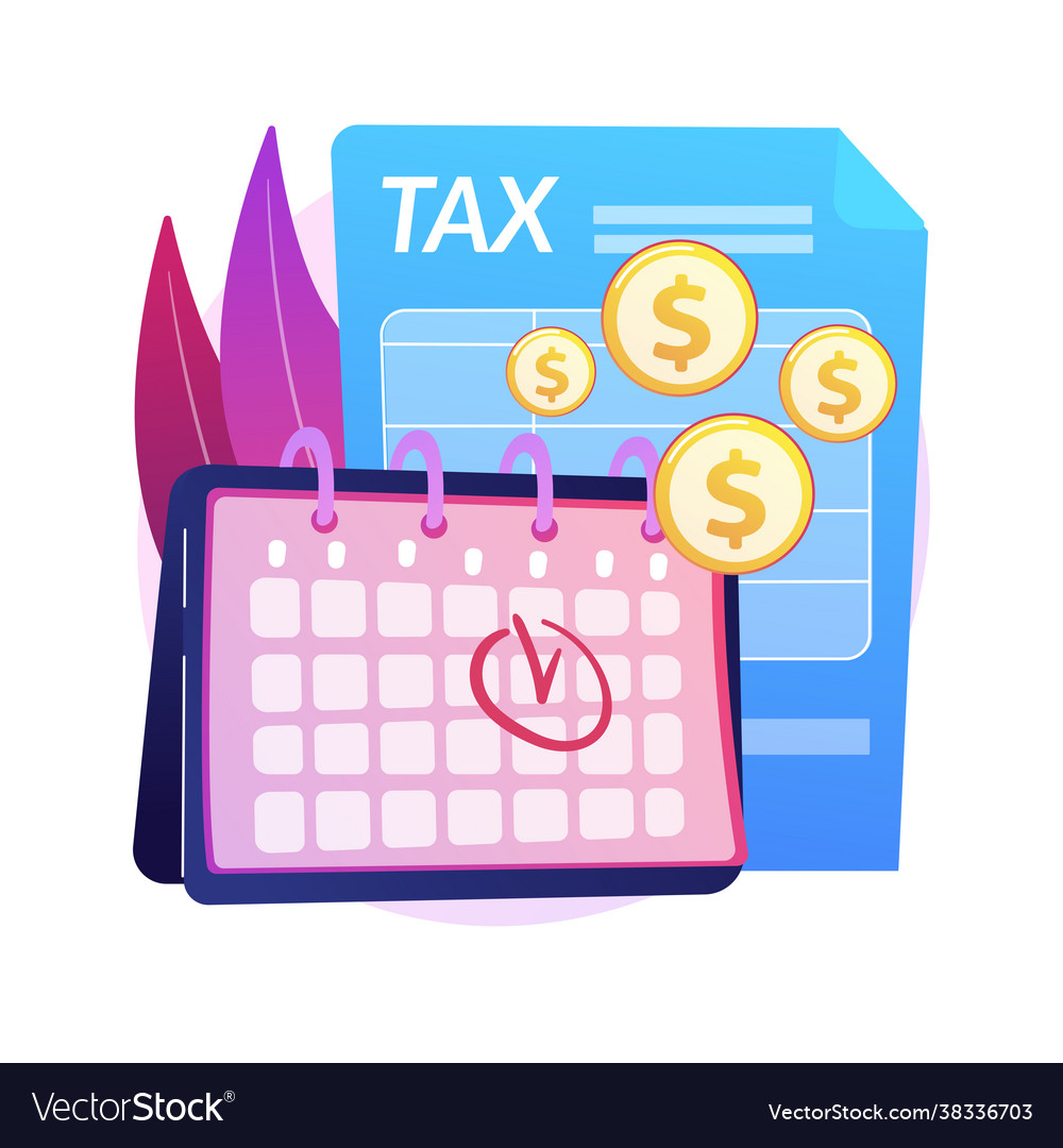 Tax payment deadline abstract concept