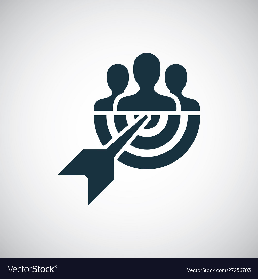 Team target icon for web and ui on white