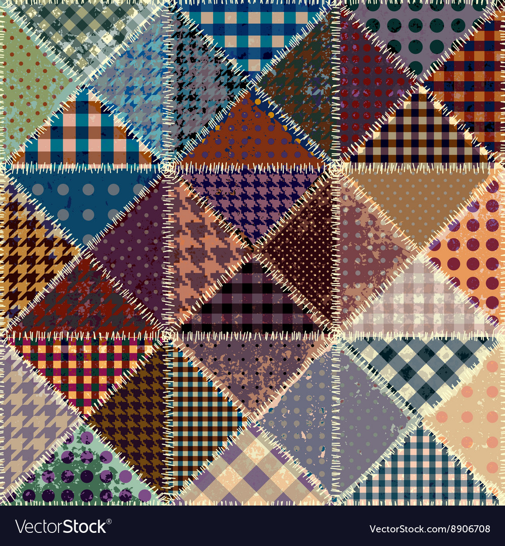 Abstract seamless patchwork pattern from