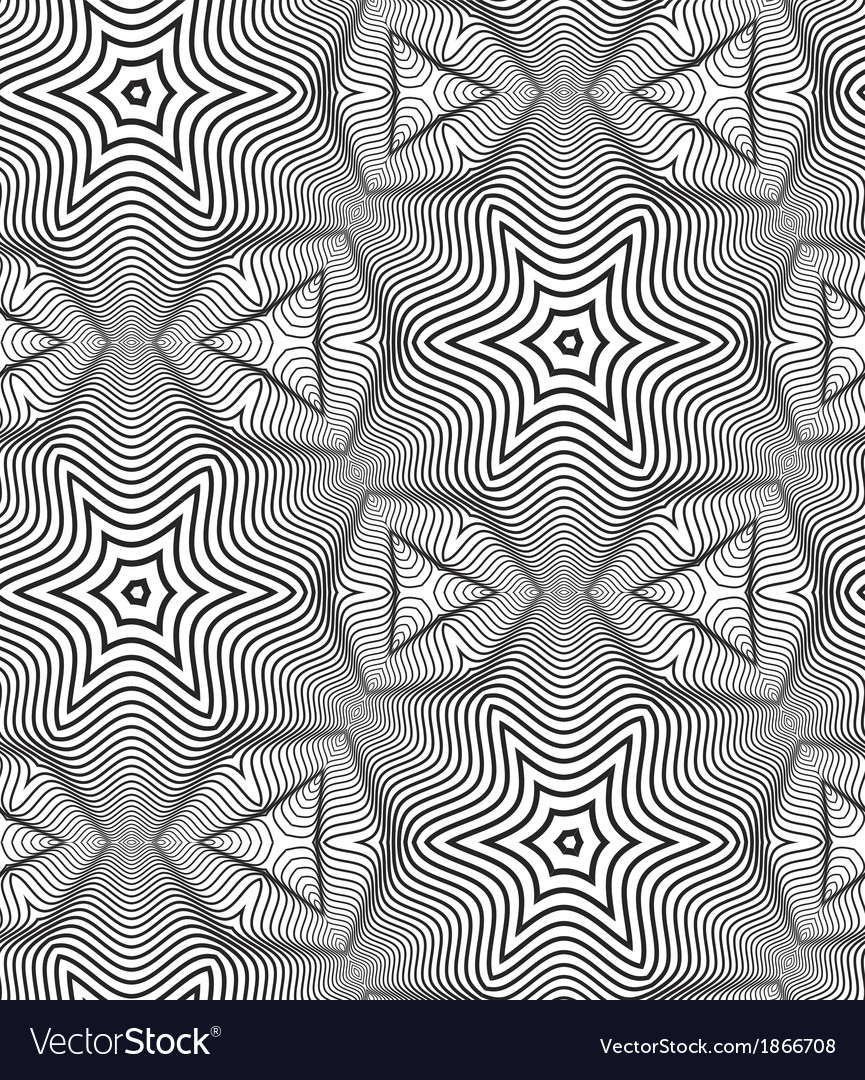 Black and white op art design seamless pattern