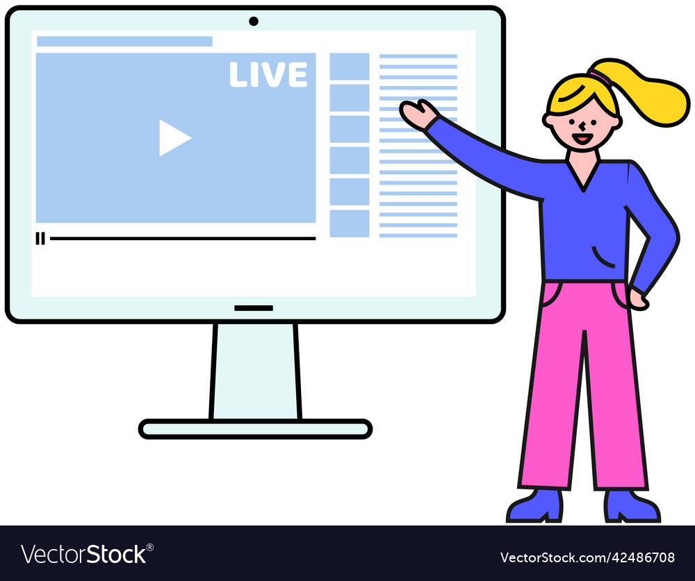 Broadcast program for electronic devices vector image Broadcast program for electronic devices