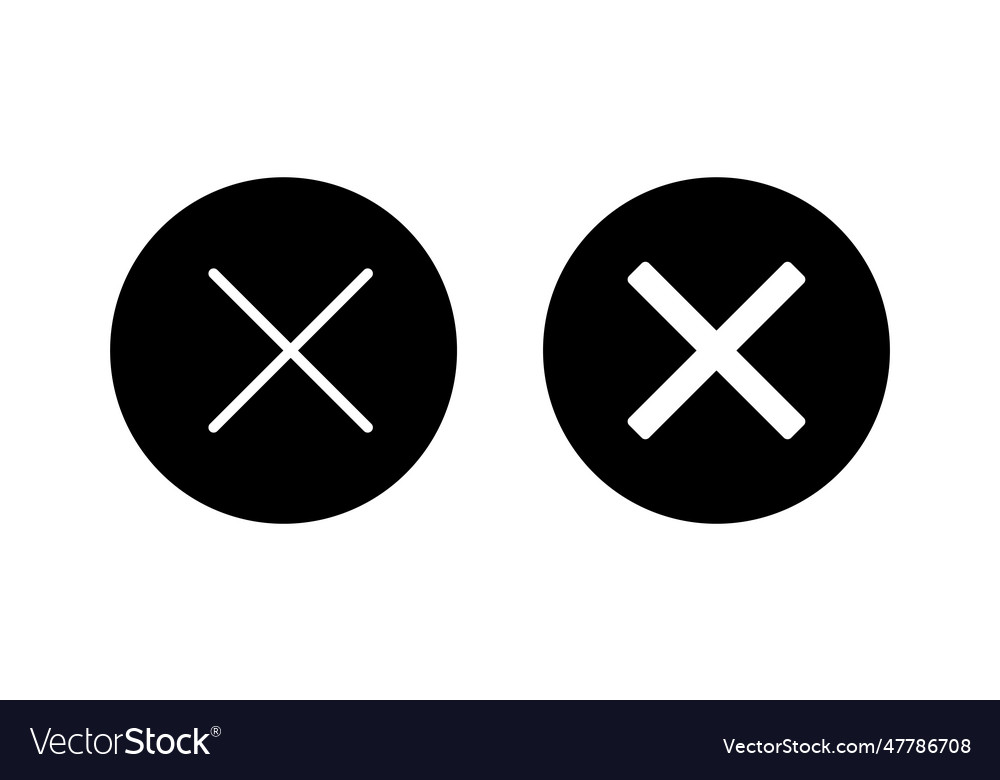 Close icon delete remove cancel exit symbol vector image Close icon delete remove cancel exit symbol