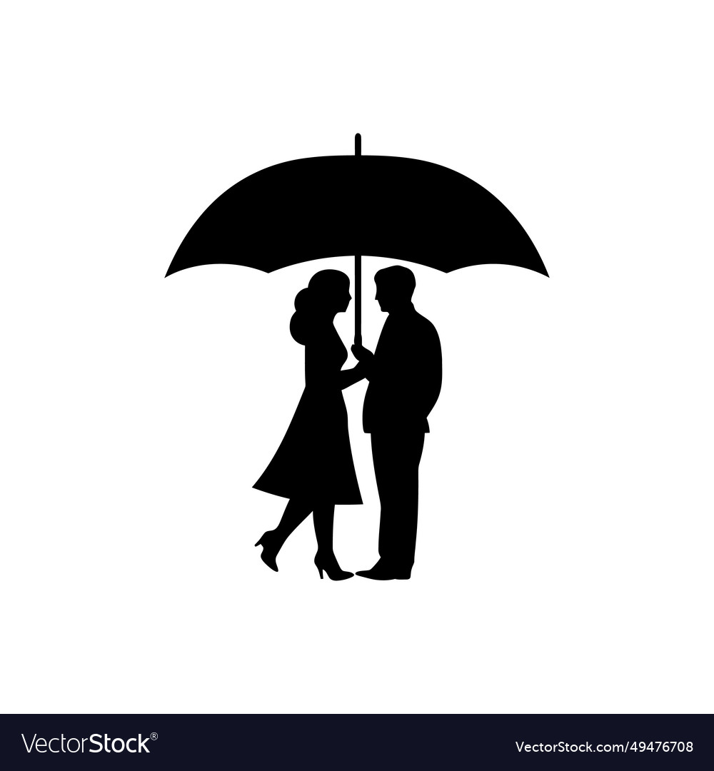 Couple under an umbrella icon - simple