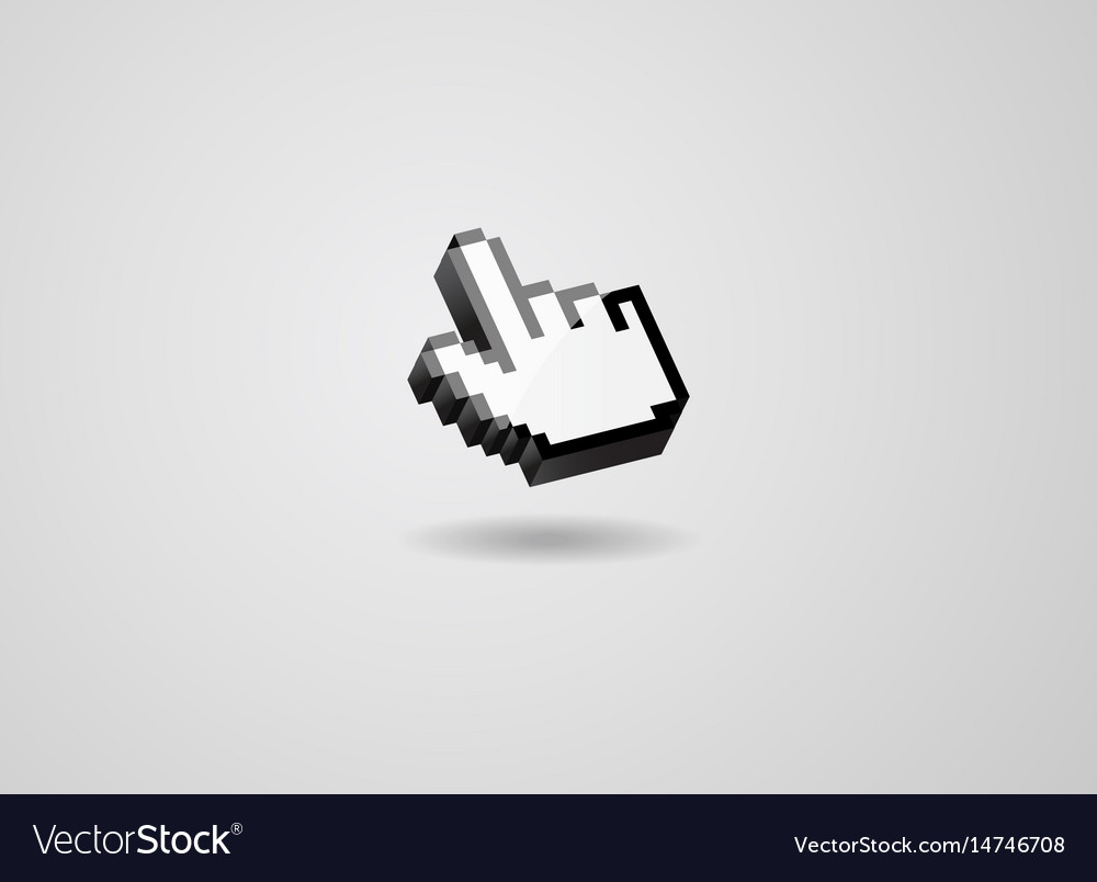 Finger thumb pixel mouse pointer cursor