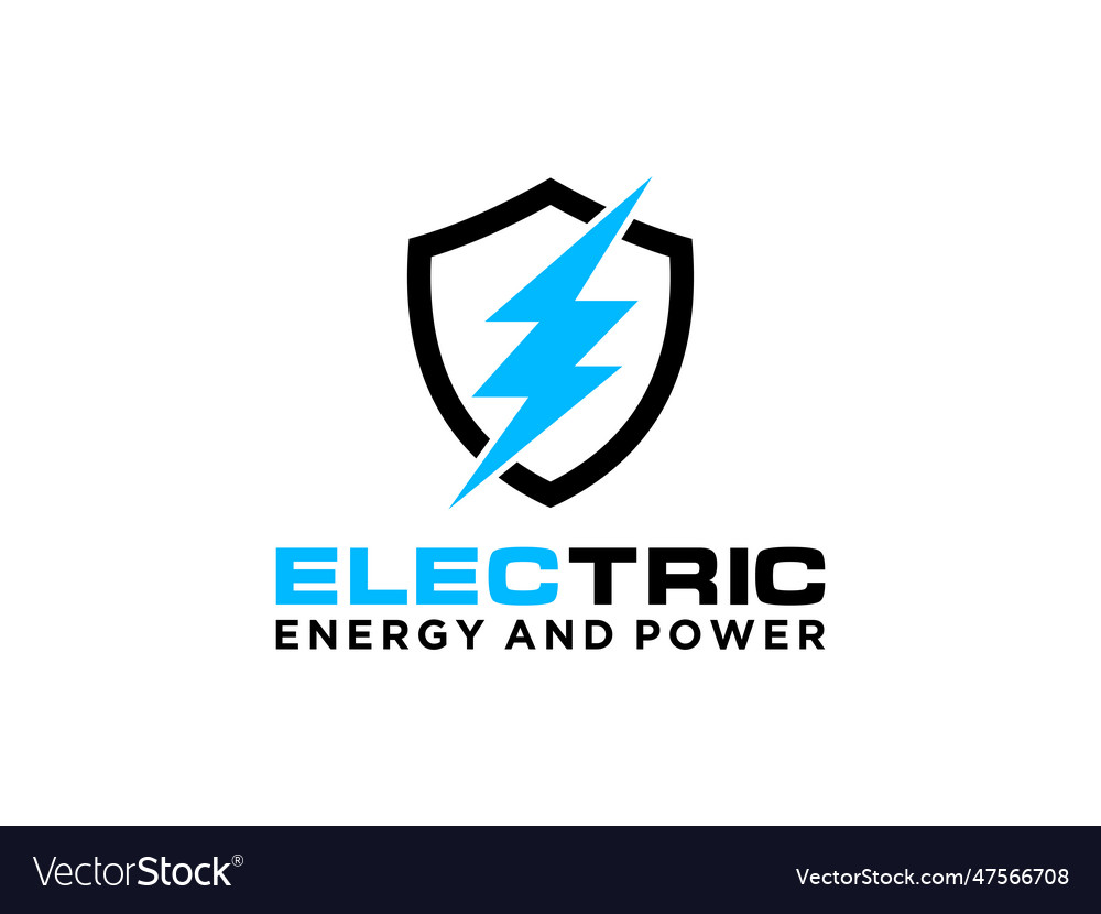 Flash thunderbolt energy power logo design Vector Image