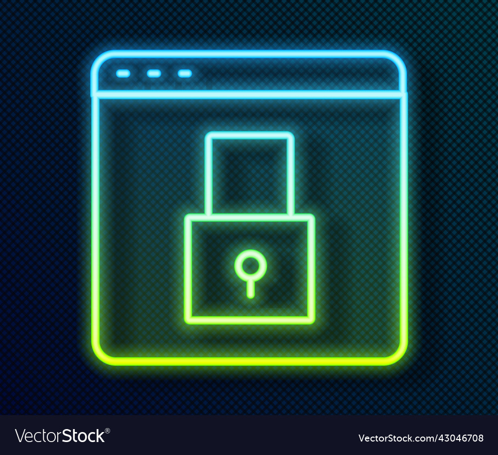 Glowing neon line secure your site with https ssl vector image Glowing neon line secure your site with https ssl