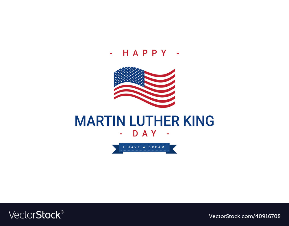 Martin luther king day themed design vector image Martin luther king day themed design