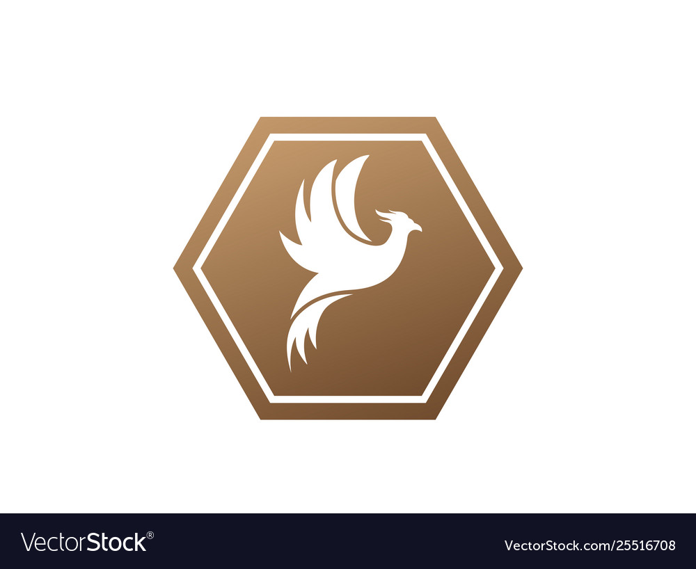 Phoenix fliegende Vogel und Adler offene Flügel Logo