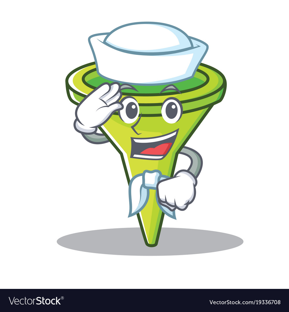 Sailor funnel character cartoon style