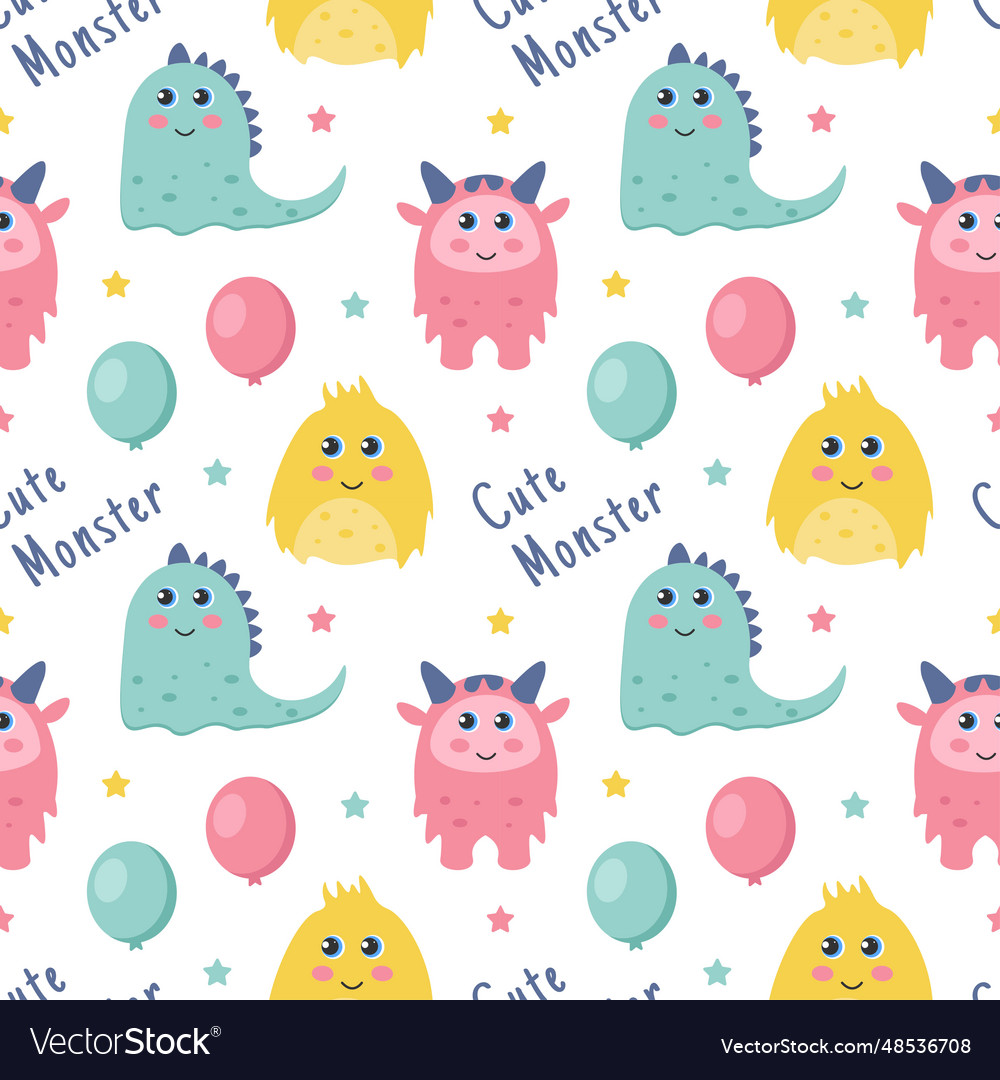 Smile seamless pattern design with smiling vector image Smile seamless pattern design with smiling