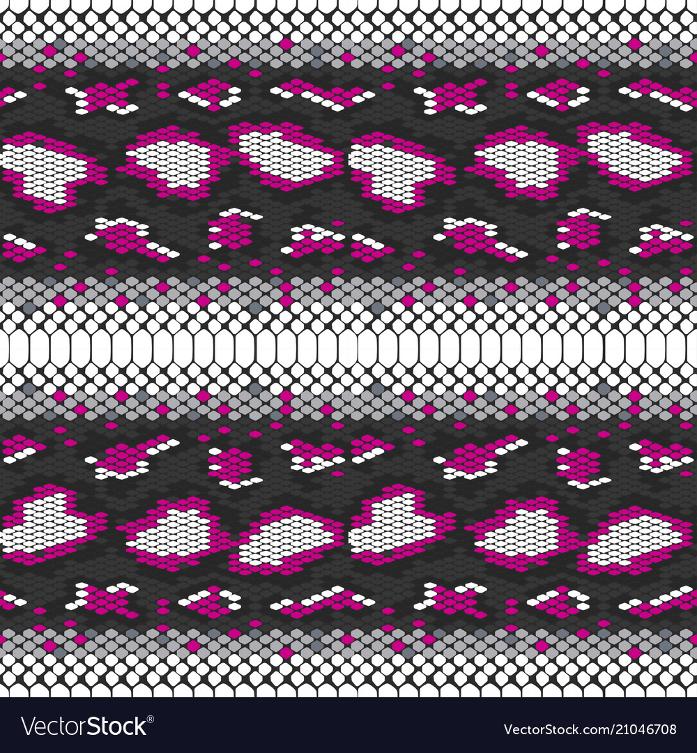 Structure snake skin seamless pattern vector image Structure snake skin seamless pattern