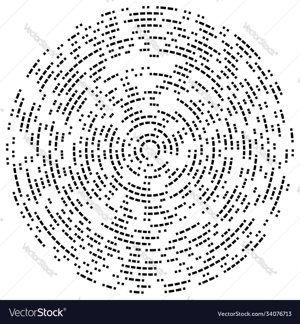 Abstract circular radial design element geometric