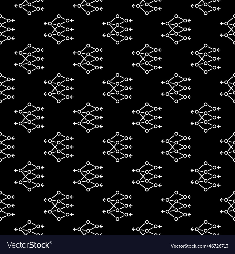 Artificial neural network dark line seamless vector image Artificial neural network dark line seamless