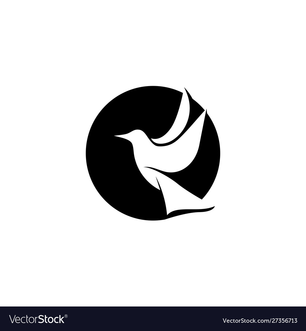 Bird fly logo template