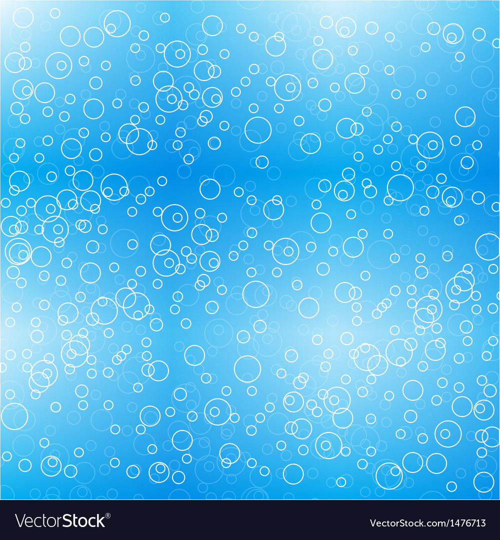 Blue water with bubbles background Royalty Free Vector Image