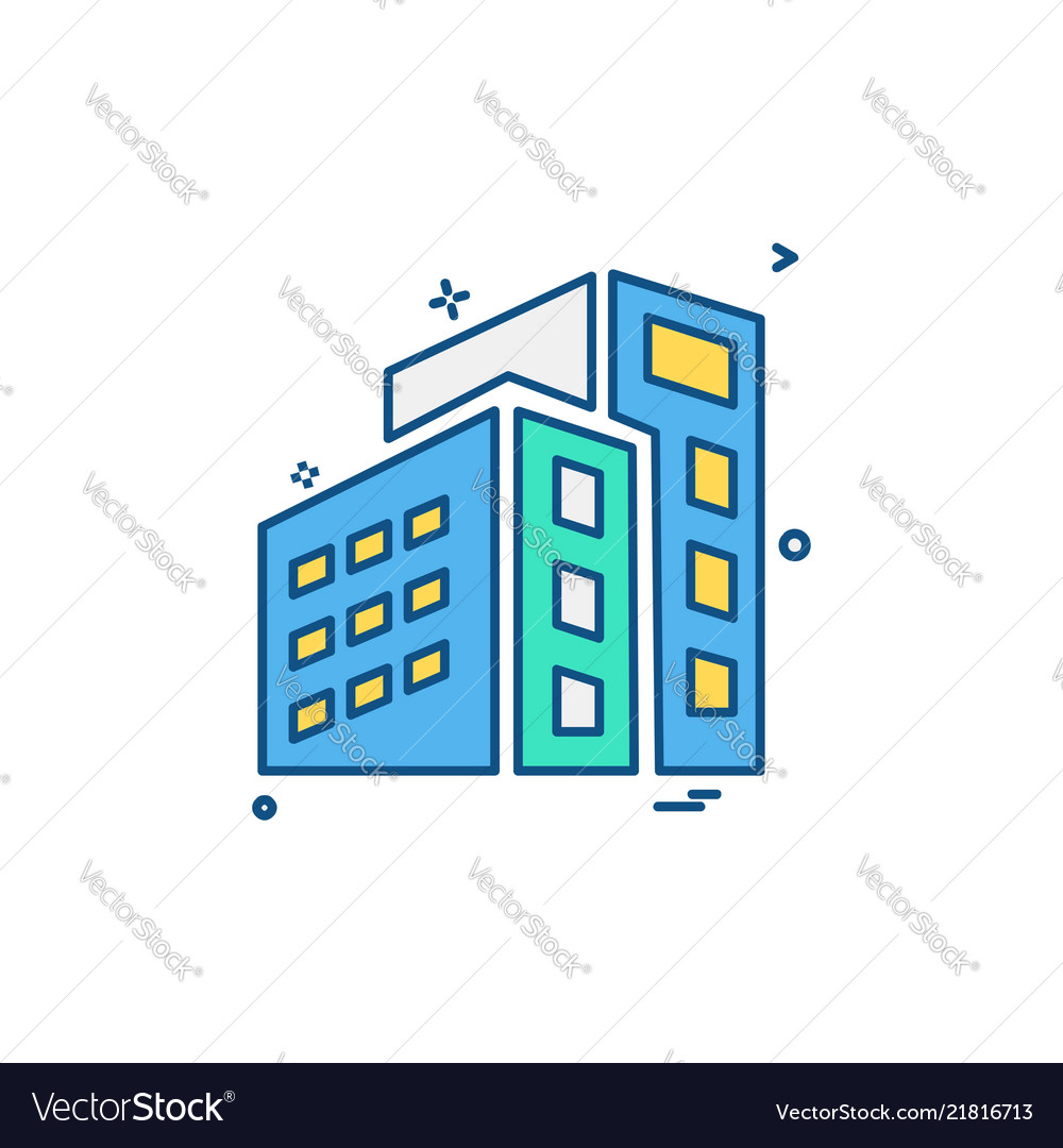 Building icon design vector image Building icon design