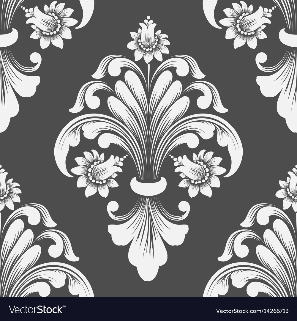 Damask seamless pattern element classical luxury