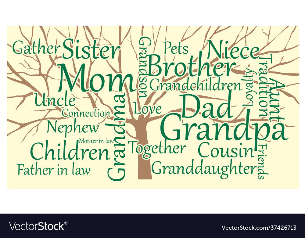 Family tree pegidree Royalty Free Vector Image